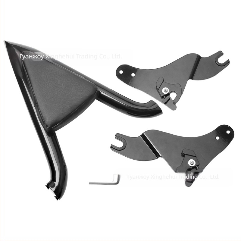 Задна облегалка за Harley мотоциклети, разделяема бързоразглобяема облегалка за пътника с дизайн на остър лък (Модел 014588)