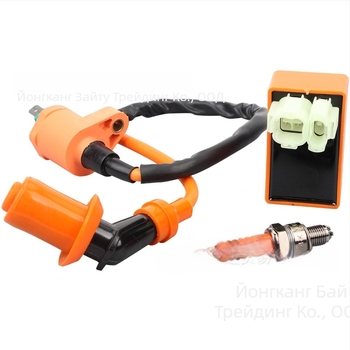 CDI запалване и високоволтов пакет за ATV GY6 50-150CC със свещ A7TJC