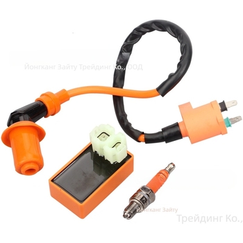 CDI запалване и високоволтов пакет за ATV GY6 50-150CC със свещ A7TJC