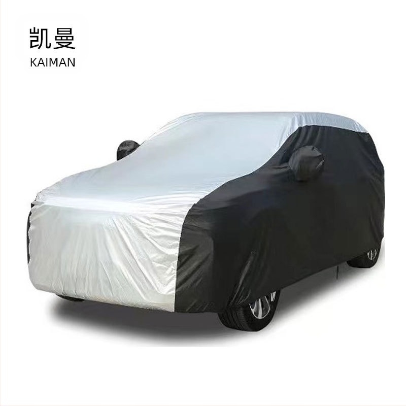 Калъф за автомобил от коприна-полиестер с рефлексна лента, водоустойчив и термоизолиран, персонализируем за седан, офроуд, MPV и хечбек