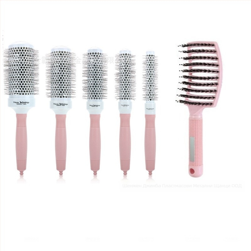 Гребен за коса Jinba — ABS цилиндричен инструмент за къдрене