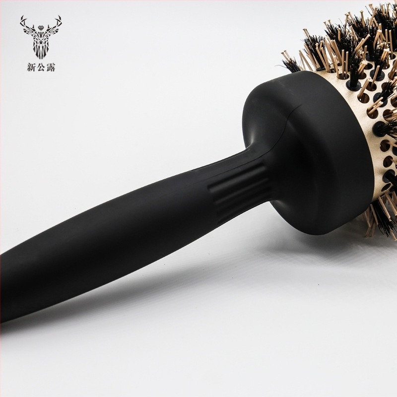 New Public Dew ABS гребен за коса с нехлъзгаща се дръжка и цилиндричен въртящ се дизайн