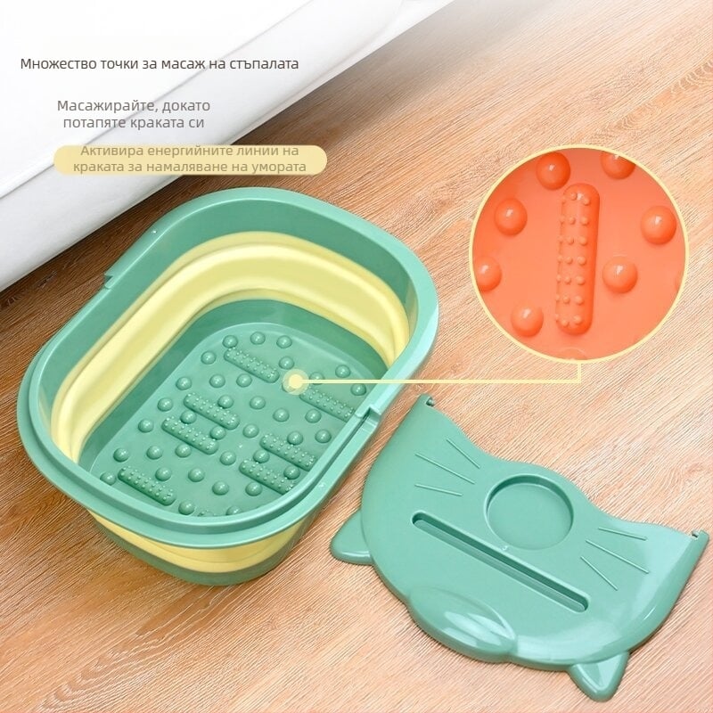 Сгъваема ваничка за крака за домашна употреба, лека пластмасова ваничка с удебелен дизайн, за жени и бременни, без водоснабдяване, модерен и минималистичен стил