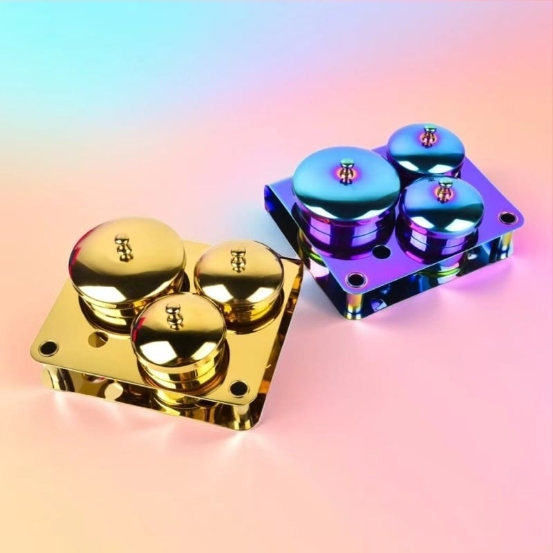 Комплект от три чаши за грижа за нокти от неръждаема стомана за почистване и дезинфекция (нетно тегло 192 g; 50 комплекта в кашон)