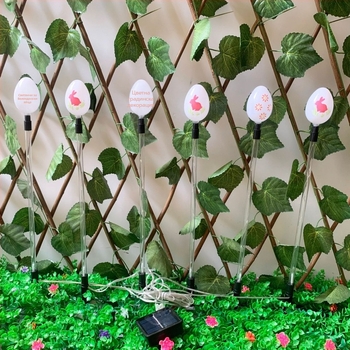 Соларно осветително колче за Великденски яйца - IP55 водоустойчиво, 5W, 6–12ч, пластмаса, модел 0171