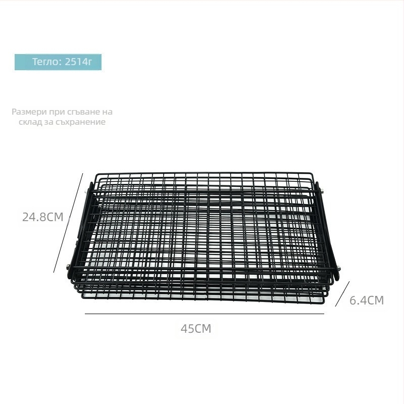 Сгъваема стойка за къмпинг кухня на открито – железна с незалепящо покритие, преносима за приготвяне на храна, сгъваема маса