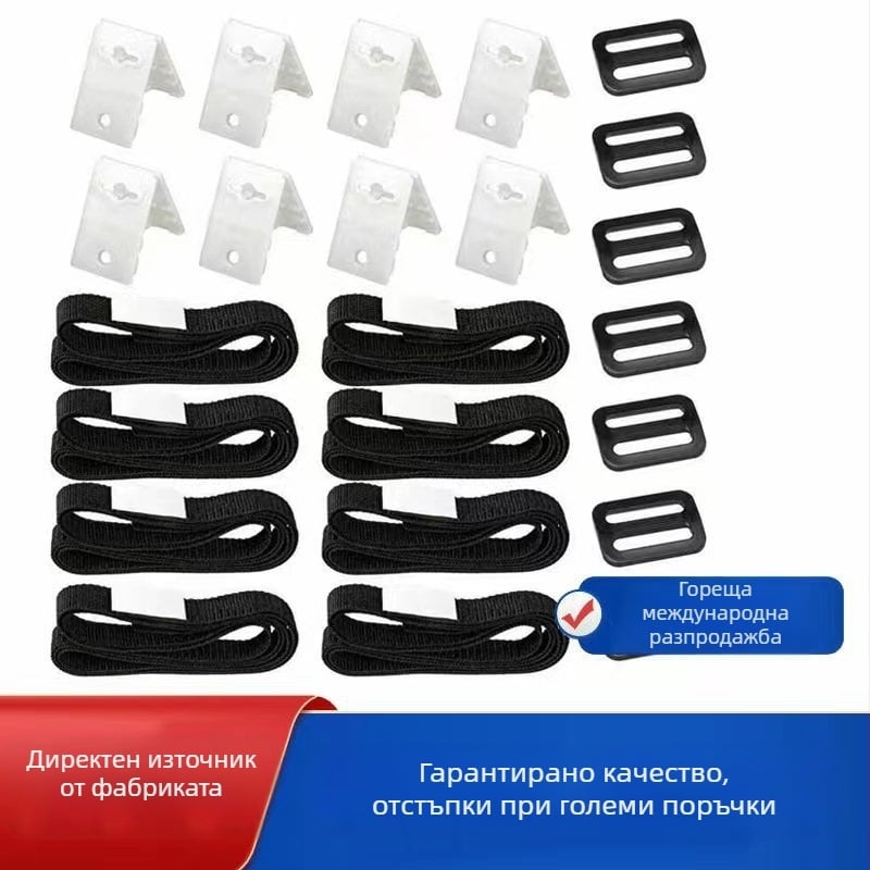 Комплект за ролково слънчево покривало за басейн със връзващо въже и стягащи ленти