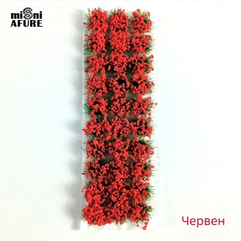 Моделен миниатюрен пейзаж с групи цветя – от смола, Times miniature model, 1 кутия/30 броя, DIY възможно, сглобен