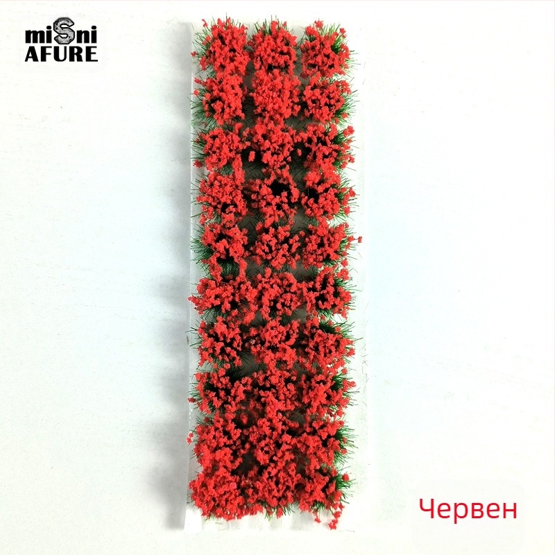 Моделен миниатюрен пейзаж с групи цветя – от смола, Times miniature model, 1 кутия/30 броя, DIY възможно, сглобен