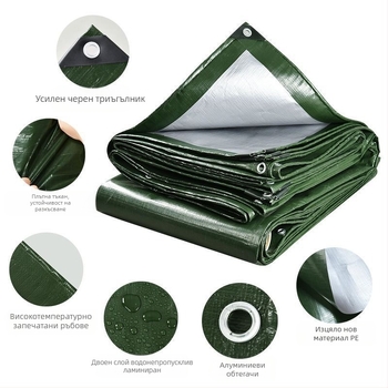 Полиетиленова водоустойчива платнина за навеси – дъждоустойчива, UV защита, изолация, маслен плат