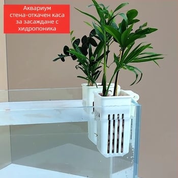 Стенно монтирана хидропонна чашка за водни растения с куха кошница за засаждане (произход: Шандонг)