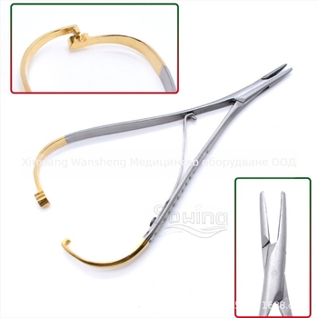 Дентален държач за игли, неръждаема стомана, за възрастни, комплект 100 бр.