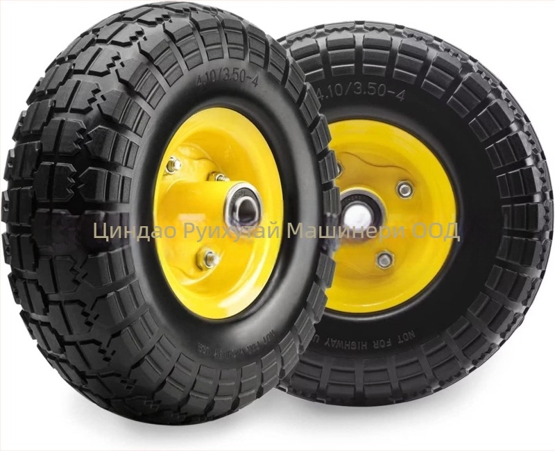 Солидно колело за складова количка – PU пено колело, метални спици, вътрешна камера, максимално натоварване 265 кг, максимално налягане 200 psi, лагер по поръчка