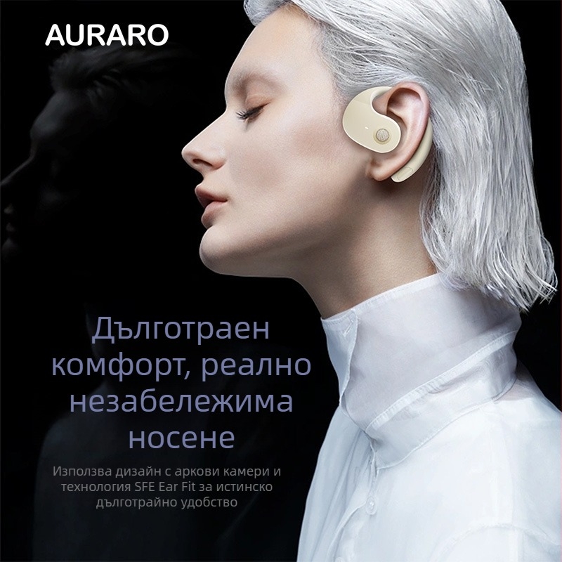 Air conduction Neckband слушалки с шумопотискане, 8+ часа автономия, Bluetooth 5.0, обхват 10 м, IPX5 водо- и прахоустойчиви