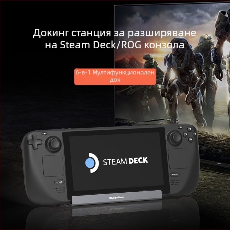Lan Shuo DS601 – докинг станция TYPE-C за ROG/Steam Deck, 5Gbps, без външно захранване