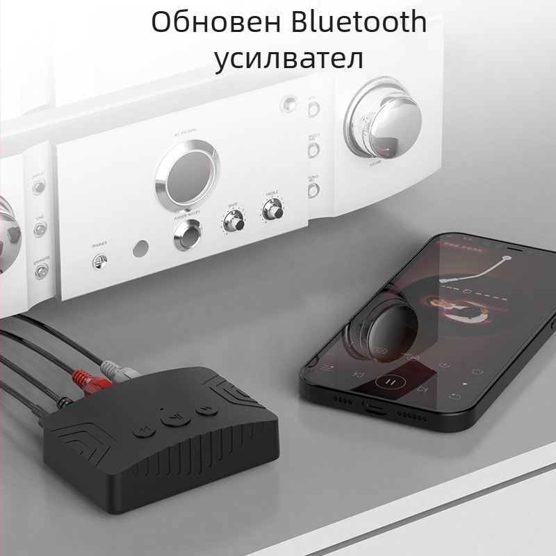 Bluetooth музикален приемник R20 с Type-C захранване, AUX/RCA изход, Plug-and-Play, Bluetooth 5.3, обхват до 10 м