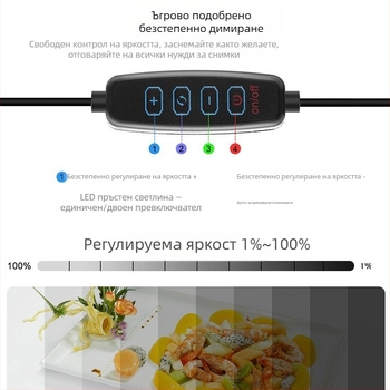 Puluz Fat Cow Ринг лампа за снимане, преносим фотостудиен комплект, модел PU5032G, полиестер, тегло 1,51 кг