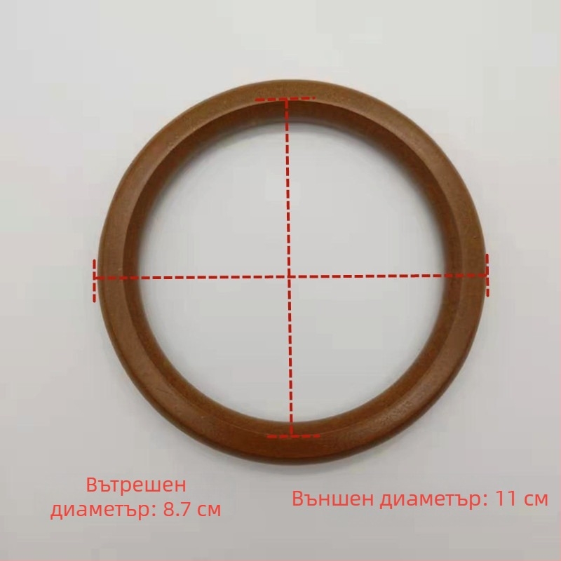 Кръгла дървена дръжка за чанта, модел A-089, марка Meters