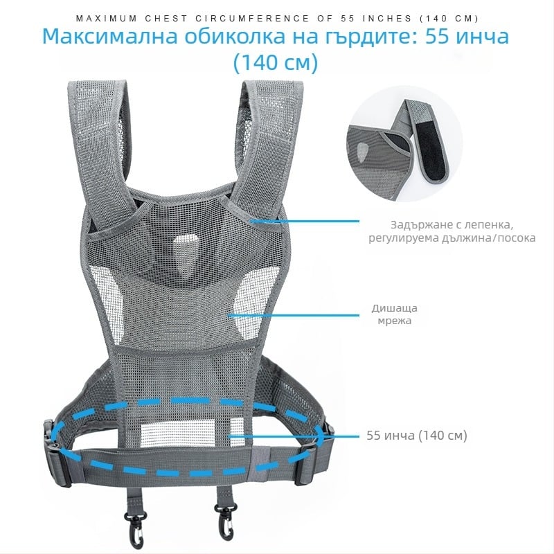 FOMITO MQ-MSP01 Двойна презрамка за DSLR камера – Найлон/памук, максимално натоварване 4 кг, съвместима с всички DSLR камери