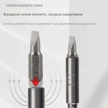 22-в-1 въртяща се отвертка със магнитни CR-V битове, комплект, 260 g