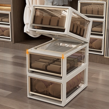 Кутия за бельо с чекмеджe — 3-в-1 организатор за сутиени, бельо и чорапи; PP пластмаса, прахозащита; тегло 0,95–3,01 кг; марка Flying Cat.