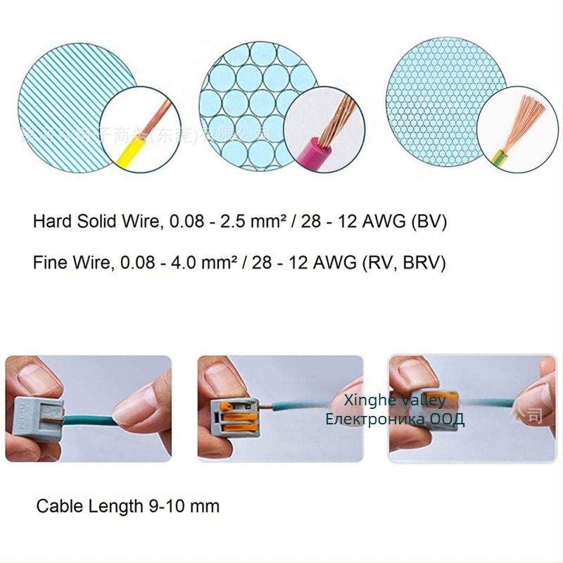 60 бр. Crimp терминален блок – комплект, серия Connector, PE покритие, бърз конектор