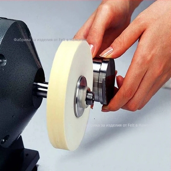 Плоско фетрово колело от чиста вълна, висока плътност, твърдост по заявка, за огледално полиране