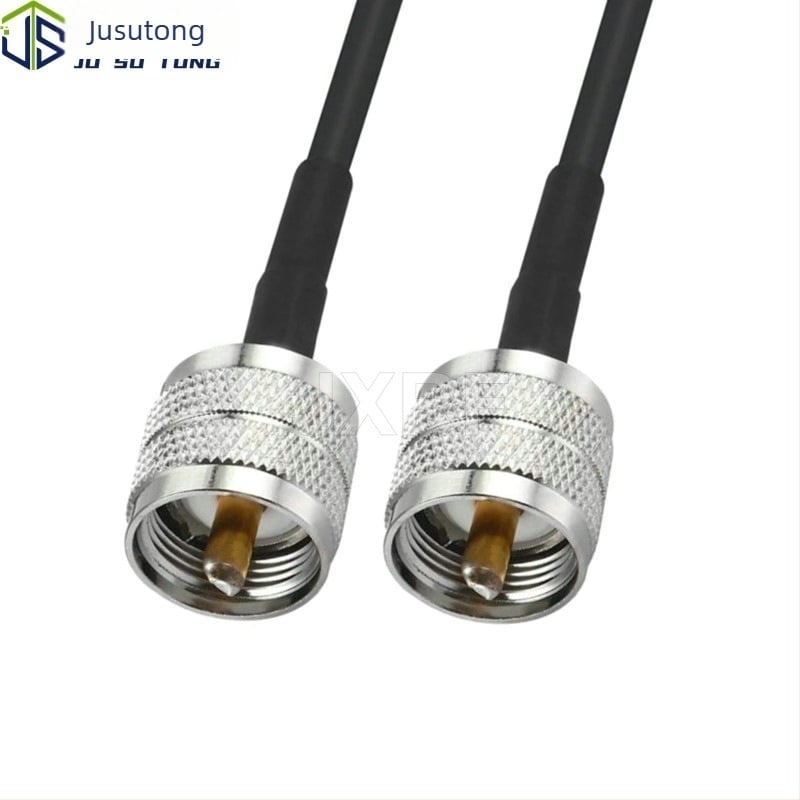 RG58 коаксиален кабел, UHF PL259 мъжки към мъжки, RF кабел с ниски загуби за предаване на сигнали