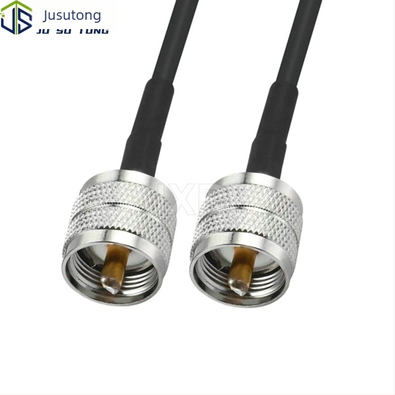 RG58 коаксиален кабел, UHF PL259 мъжки към мъжки, RF кабел с ниски загуби за предаване на сигнали