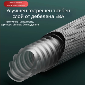 Найлонова душ-тръба - универсална, PVC, резбово свързване, модерен минималистичен стил