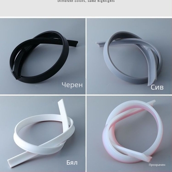 Дясноъгълен водозащитен уплътнител за баня - самозалепващ, TPE, мокро/сухо разделение, Dongluo