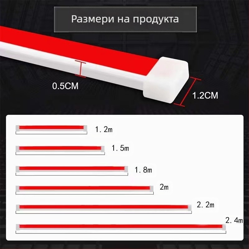 Дневни светлини DRL за капак на колата с LED 2835, силиконова конструкция, 12V, 10W, IP45