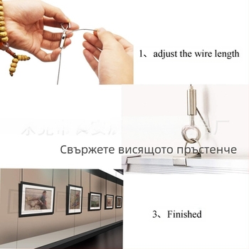 Регулируема окачваща тел за картини - метал, модерен минималистичен стил, марка Chen kun, насипна опаковка
