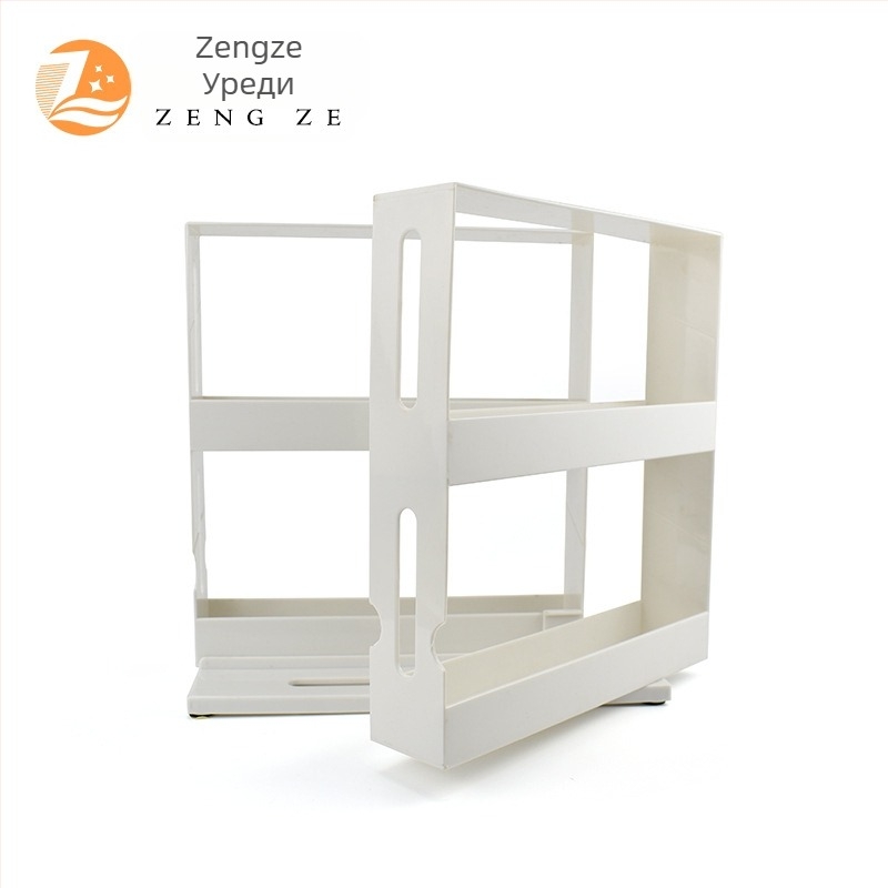 Многослоен шкаф за подправки и лекарства, въртящ се пластмасов органайзер