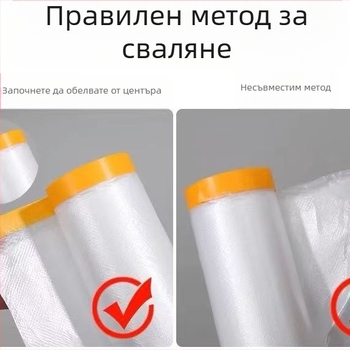 Еднократна пластмасова защитна покривка за мебели, прозрачен филм, печат на лого и персонализация