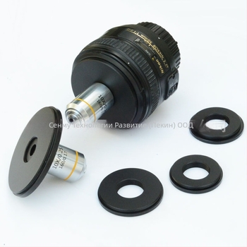 RMS обектив за микрофотография и макрофотография; филтърна резба M37/M82; подходящ за микроскопично наблюдение