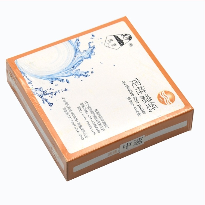 Bright филтърна хартия, без обработка по заявка, 100 листа в кутия, 50 кутии в кашона, произведено от Fushun Civil Affairs Filter Paper Factory