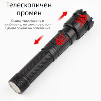 Ръчно фенерче с COB странично осветление, 1000 lm, Type-C зареждане, IP44