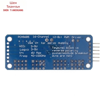 Arduino съвместим PCA9685 16-канален PWM I2C платка