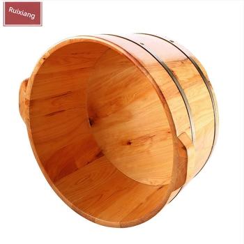 Ruixiang дървен барабан за ванна за крака, барел стил, за възрастни