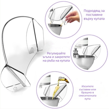 Kitchenaid миксер - протектор за пръски, PC материал, модел 01, монтаж