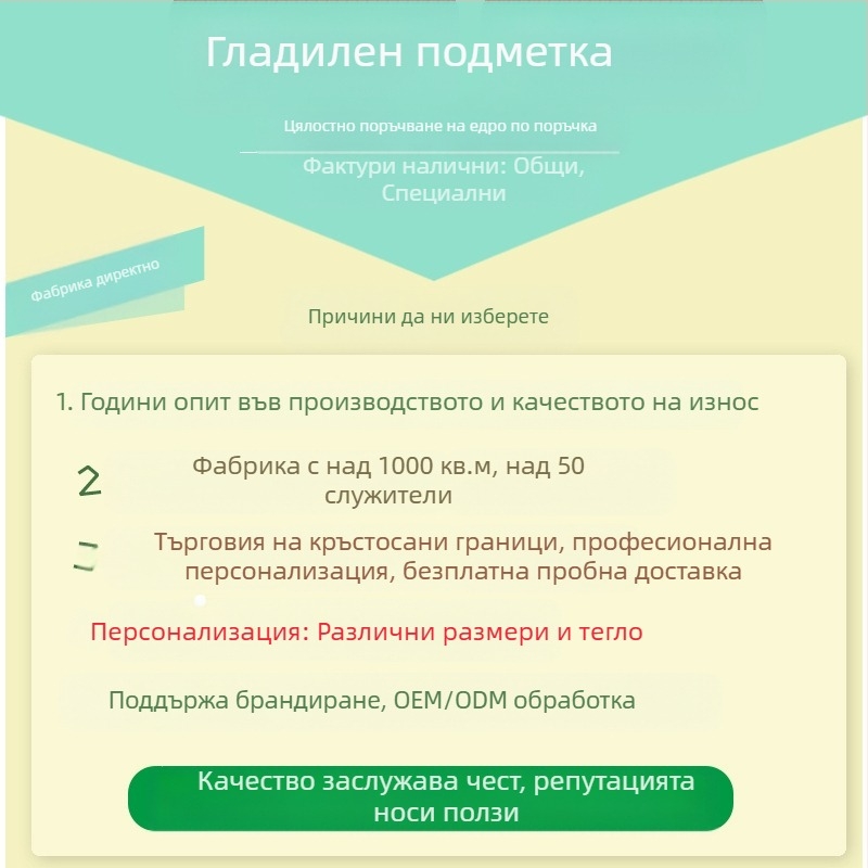 Памучна изолираща гладилна подложка за гладене, антиизгаряне, произход Yiwu, модерен минималистичен стил