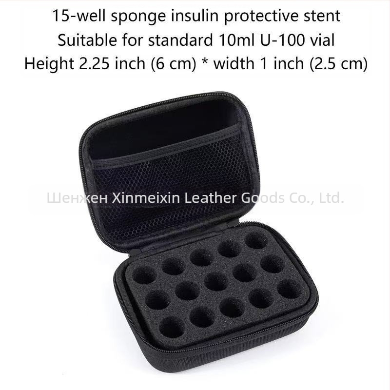 15-секции EVA органайзер за бутилки 10 ml/15 ml за етерични масла и лекарства; преносим, удароустойчив, персонализирана опаковка