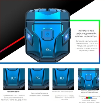 Електрическа самобръсначка, преносима и водоустойчива, с LED дисплей и вградена батерия до 50 мин.