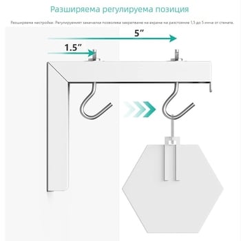 Стенен монтажен държач за екран за прожектор - TY-01 - Kaixinda - 300 g - Регулируем, многофункционален