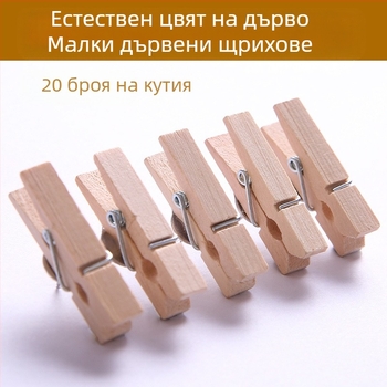 Дървени клипсове MOYL Y596 – I-образни пирони, метал + дърво, барабанна опаковка