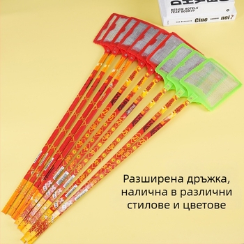 Ke Yue бамбукова мухобойка с дълга дръжка – прост стил, нетоксична, за мухи, комари и термити
