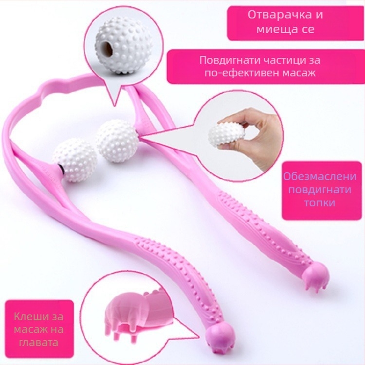 Ръчен масажор за шия и рамена, 2 масажни глави, модел HD5, QTQ