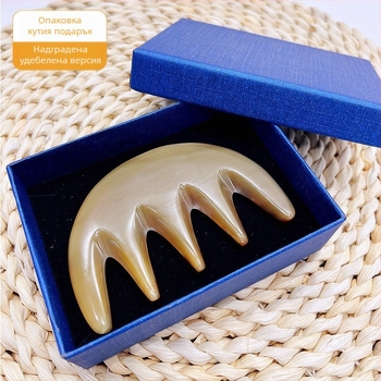 Гребен за масаж на скалпа, материал от рога, Hongxin марка, не вносен