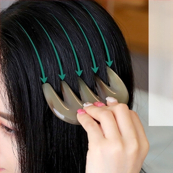 Гребен за масаж на скалпа, материал от рога, Hongxin марка, не вносен